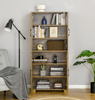 Rustic Storage Cupboard Industrial Style Shelving Unit Tall Room Side Cabinet
