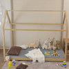 Solid Wood Kid House Bed Frame Single Bed Treehouse Toddler Child Floor Bedframe