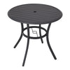 OUTDOOR INDOOR METAL SLATTED TABLETOP PATIO TABLE IRON FRAME LEGS GARDEN BISTRO