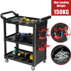 3 Tier Heavy Garage Workshop Tool Storage Trolley Cart Dolly 150kg mechanic diy