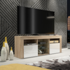 TV Unit Cabinet | TV Stand 145cm | Sideboard with High Gloss Doors | Free LED