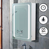 Illuminated Bathroom Mirror Cabinet With LED Light Clock Touch Sensor Wall-Mount