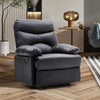 LEATHER/VELVET MANUAL ADJUSTABLE RECLINER ARMCHAIR LOUNGE CHAIR RECLINING GAMING