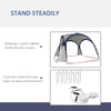 Outdoor Gazebo Event Dome Shelter Party Tent for Garden Camping Cream and Blue