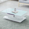 Luxury Glass Cofffee Table High Gloss Table with Storage Living Room Furniture