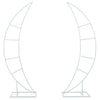 2PCS Metal Half Moon Arch Frame Wedding Free Standing Party Flower Balloon Decor