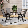4X Textoline Patio Furniture Bistro Seater Folding Chairs Outdoor Seat Garden UK