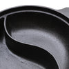 Cast Iron Shabu-Shabu Dual Divide Cooking Soup Hot Pot Hotpot Stockpot Non-stick