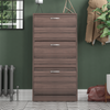 Shoe Cabinet 3 Drawer Walnut Wood Cabinet Rack Hallway Organiser Unit