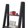 Corner Computer Desk With Shelves Black Home Office Ladder Bookcase Workstation