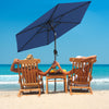 Large Table Umbrella w/ Push Button Tilt & Crank Handle-Navy