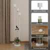 Floor Lamp with Shelf Standing Light Lamp 3/4 Lampshade Bedroom Living Room