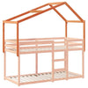 ' Bed Roof Wax Brown 203x95.5x142 Solid Wood Pine E7K5