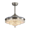Reversible LED Crystal Ceiling Fan Lights Chandelier Lamp with Remote Control UK