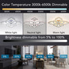 LED Crystal Ceiling Light Semi Flush Mount Ceiling Lamp With RGB Backlight Nsdpg