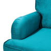 Modern Velvet Single Sofa Accent Chair Foldable Back Leisure Armchair w/Wheels
