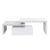 Design Rotating High Gloss Coffee Table With 3 Tops In Vida Marble Effect