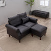 Panana 2 Seats Loveseat Couch Sofa Ottoman Upholstered Furniture for Small Space
