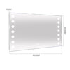 Illuminated Bathroom Mirror With LED Light Clock Demister Pad Touch Switch