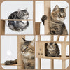 Mondeer 184cm XXL Wooden Cat Tree Cat Towers 2 Cat Houses & 11 Scratching Posts