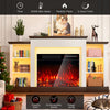 Electric Fireplace Flame Heater,Timer&20 Color LED Light TV Cabinet BIG Dceqbjtq