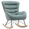 Nordic Wooden Rocking Chair Padded Accent Lounge Armchair Living Room Bedroom UK