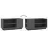 CIADAZ TV Cabinet Grey 80x35x40.5 Solid Wood Pine, Tv Unit, Tv Stand S3P5