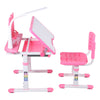 Kids Study Desk Chair Set w/ LED Lamp Ergonomic Children Drawing Writtung Table