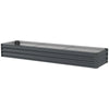 Garden Raised Flower Bed Outdoor Trough Galvanise Frame Plant Vegetables Planter