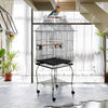Open Top Large Metal Rolling Bird Cage for Budgie Parrot Canary Cockatiel 139cm