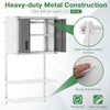 GYMAX Metal Wall Cabinet Garage Storage Cabinet with 3 Adjustable Shelves