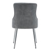 Modern Velvet Accent Dining Chairs Lounge Armchair with Cushion & Chrome Legs