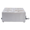 Electric Food Warmer Catering 4/6 Pot Wet Well Heat Restaurant Bain Marie Buffet
