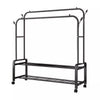 Heavy Duty Metal Double Rail Clothes Garment Hanging Rack Shelf Display Stand
