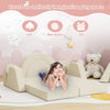 Kids Play Couch Set Fold Out Modular Sofa Creative Playhouse Creamy White New