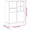 Lechnical Highboard with Glass Door FLAM 92x40x122.5 Solid Wood K7D0
