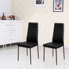 70cm Round Dining Table &2 4 Black Chairs Padded Seat Kitchen Dining Room Lounge