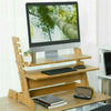 Standing up Monitor Stand Desk Converter PC Laptop Rack Adjustable Height
