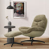 Swivel Egg Chair Lounge Armchair Lazy Lounger Sofa Home Office Executive Chairs