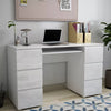 White High Gloss Dressing Table 6 Drawers Vanity Makeup/Computer Table Desk