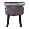 Crushed Velvet Vanity Stool Dressing Table Chair Bedroom Piano Chair w/ Backrest