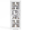 171cm Tall Corner Cabinet Space-saving Triangular Buffet Cabinet White