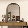 Traditional Arched Wall Mirror Gold Baroque Inspired Carved Framed Vanity Mirror