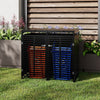 OUTDOOR WHEELIE BIN STORAGE METAL DOUBLE SHED DUSTBIN RUBBISH SCREEN SHELTER NEW