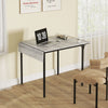 Extendable Kitchen Table, Drop Leaf Folding Dining Table for Small Space, Grey