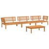 4 Piece Garden Pallet Sofa Set Solid Wood Acacia V2Q9