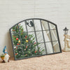 Rectangle Shape Arched Window Mirror Durable Metal Frame Wall Mounted Home Decor