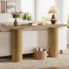 63-Inch Farmhouse Extra Long Console Table, Wooden Rectangular Foyer Sofa Table