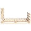Bed Frame with Solid Pine Wood Headboard 140 x 200 , Bed, Double Bed, F6Y7