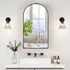 Arched Bathroom Mirror Cabinet Large Metal Framed Premium Black Wall Mounted New